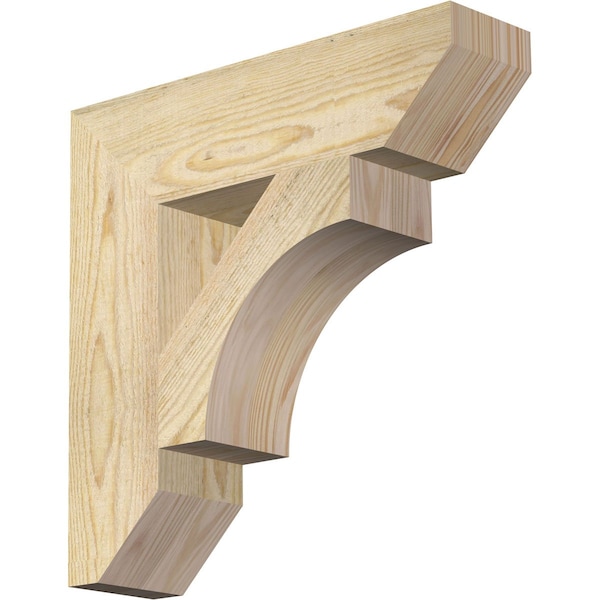 Ekena Millwork Westlake Slat Rough Sawn Bracket, Douglas Fir, 4"W x 16"D x 16"H BKT04X16X16WTL06RDF - main